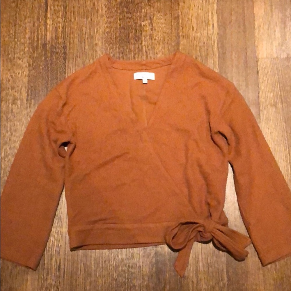 Madewell Orange wrap sweater!